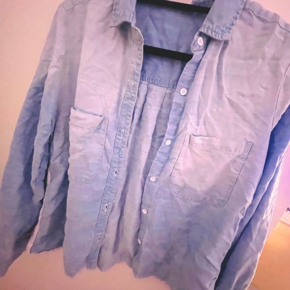 Women’s Bella Dahl Light Blue Wash Button-Up Shirt LIKE NEW size XS - Picture 4 of 15